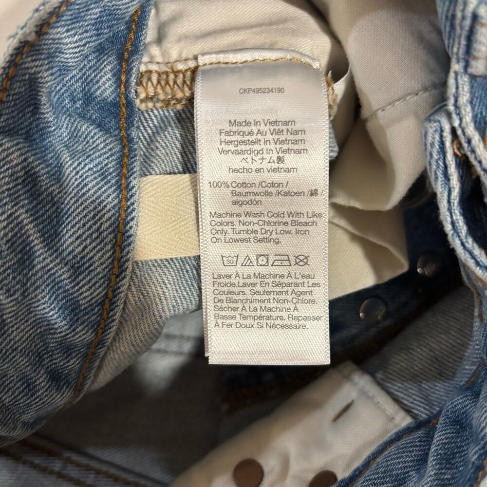 Madewell Distressed Relaxed Cutoff Denim Jean Shorts Size 27 90s slouchy fit - Picture 7 of 7